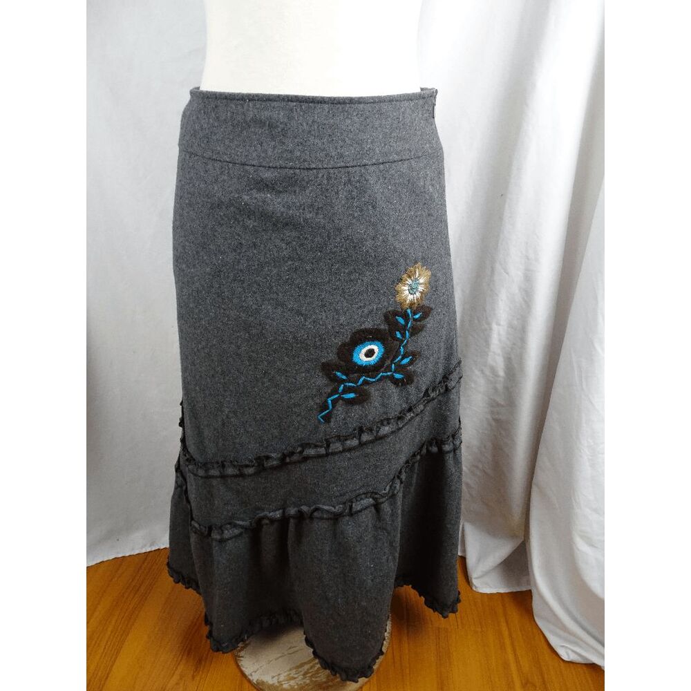 DV & DN Grey Wool Skirt Size L